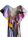 La Ligne Size Large Multi Cotton Tiered Maxi Geometric Print Dress Multi / Large