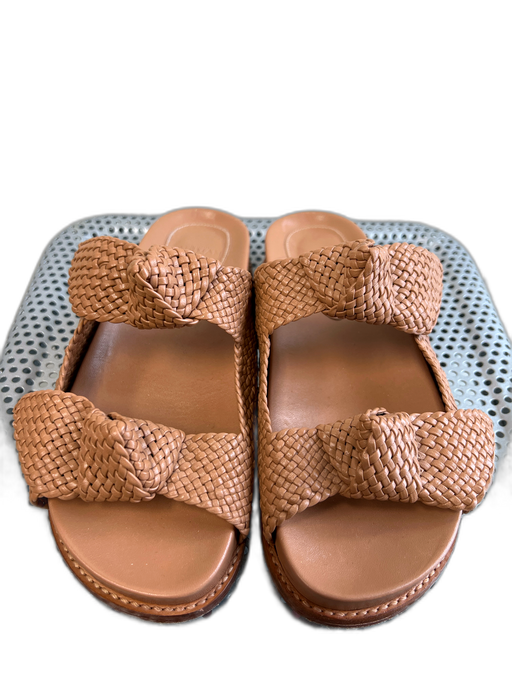 Alexandre Birman Shoe Size 36.5 Light Brown Leather Knot Detail 2 Strap Shoes Light Brown / 36.5