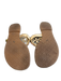 Tory Burch Shoe Size 6.5 Gold Leather Logo Thong Flat Sandal Shoes Gold / 6.5