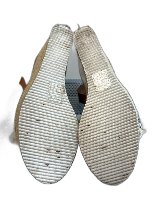 See By Chloe Shoe Size 36 Beige & Tan Leather & Fabric Wedge Platform Shoes Beige & Tan / 36