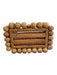 Cult Gaia Tan Rattan Rectangle Hinged Balls Bag Tan / Small