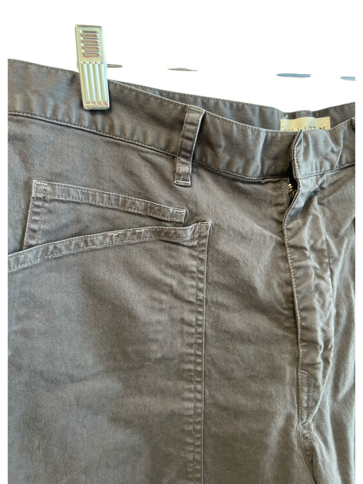 Nili Lotan Size 8 Dark Grey Cotton Blend Zip Up Barrel Leg High Rise Pants Dark Grey / 8