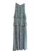 Ulla Johnson Size 4 Blue, Yellow & Multi Silk Back Zip Maxi Sleeveless Dress Blue, Yellow & Multi / 4