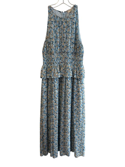 Ulla Johnson Size 4 Blue, Yellow & Multi Silk Back Zip Maxi Sleeveless Dress Blue, Yellow & Multi / 4