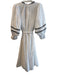 Antik Batik Size 38 White & Black Cotton Ric Rac Below Knee Midi Belted Dress White & Black / 38
