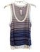 Veronica Beard Size M Purple & White Viscose & Polyester Stripped Detail Top Purple & White / M