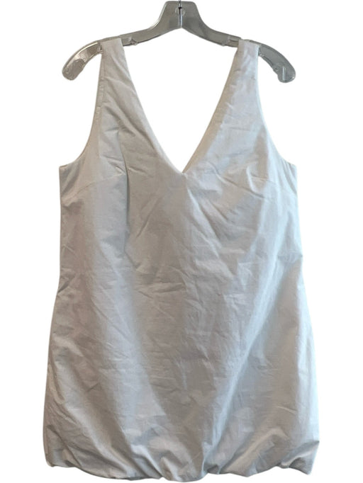 Rebecca Minkoff Size M White Cotton V Neck & Back Knee Length Sleeveless Dress White / M