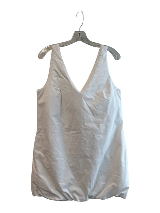 Rebecca Minkoff Size M White Cotton V Neck & Back Knee Length Sleeveless Dress White / M