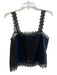 J. Crew Size M Black Linen broderie anglaise Light Weight Cropped Boxy Top Black / M