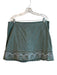 Julia Armory Size XL Green & White Cotton Sleeveless Embroidered Skirt Set Green & White / XL