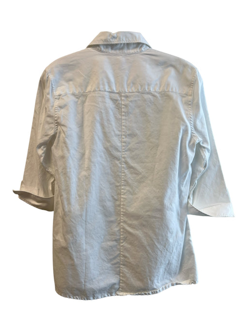 Ann Mashburn Size L White 100% Cotton Collared Above Knee 1/2 sleeve Tunic White / L