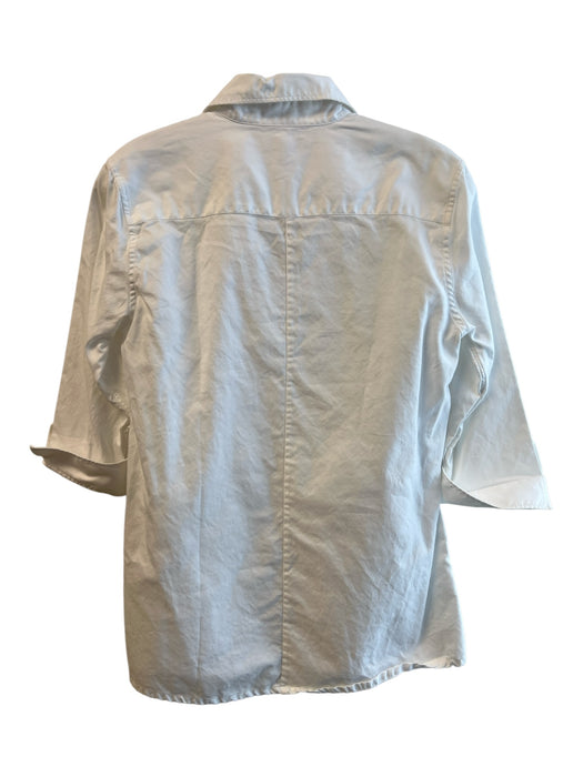 Ann Mashburn Size L White 100% Cotton Collared Above Knee 1/2 sleeve Tunic White / L