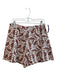 Julia Amory Size M White, Beige & Red Cotton High Rise Paisley Print Shorts White, Beige & Red / M
