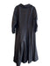 Julia Amory Size XL Black Silk 1/2 Sleeve Maxi Collared Button up Dress Black / XL