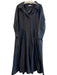Julia Amory Size XL Black Silk 1/2 Sleeve Maxi Collared Button up Dress Black / XL