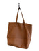 J Crew Brown Leather Perforated 2 handles Tote Bag Brown / Large