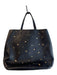 Tory Burch Black Leather goldtone hardware stars 2 Handles Tote Bag Black / Medium