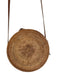 No Brand Tan Straw round Snap Closure Shoulder & Crossbody Strap Bag Tan / Small