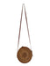 No Brand Tan Straw round Snap Closure Shoulder & Crossbody Strap Bag Tan / Small