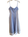 Simkhai Size 4 Blue & White Cotton Adjustable Spaghetti Straps Striped Dress Blue & White / 4
