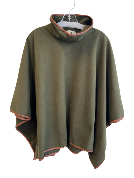 Tuckernuck Size One Size Green & Brown Polyester Blend Faux Leather Trim Jacket Green & Brown / One Size