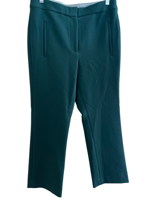 Veronica Beard Size 12 Green Polyester Blend Trouser Side Pocket Straight Pants Green / 12