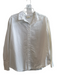 Julia Amory Size L White 100% Cotton Button Up Collared Long Sleeve Top White / L