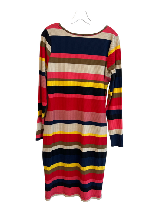 Plenty by Tracy Reese Size L Blue, Red & Beige cotton spandex Round Neck Dress Blue, Red & Beige / L