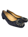 Ann Mashburn Shoe Size 36 Navy Leather Side Accent Almond Toe Rhinestone Shoes Navy / 36