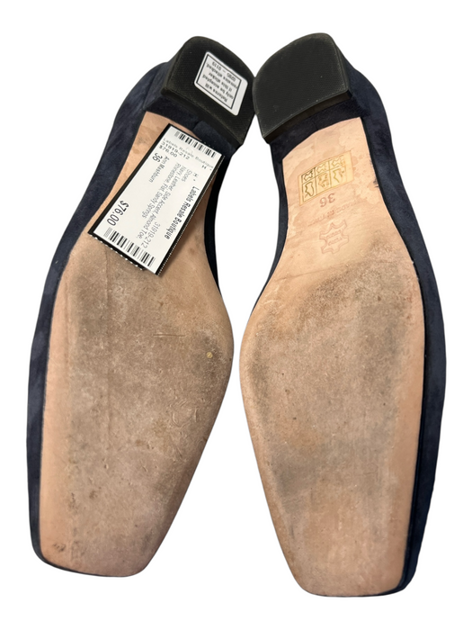 Ann Mashburn Shoe Size 36 Navy Leather Side Accent Almond Toe Rhinestone Shoes Navy / 36