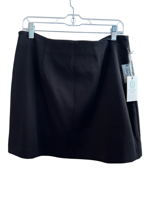 Hyacinth House Size L Black Polyester Blend Side Zip Button Detail Skirt Black / L