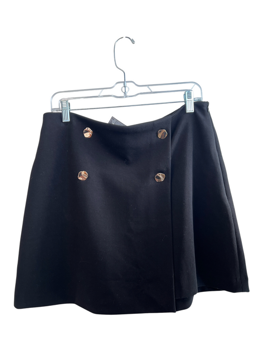 Hyacinth House Size L Black Polyester Blend Side Zip Button Detail Skirt Black / L