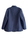 Theory Size L Navy Wool Snap Button Asymetric Front Pocket Coat Navy / L