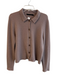 Jenni Kayne Size L Taupe Cashmere Collared Button Down Long Sleeve Sweater Taupe / L