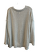 Jenni Kayne Size XXL Cream Cotton & Linen Knit Long Sleeve Round Neck Sweater Cream / XXL