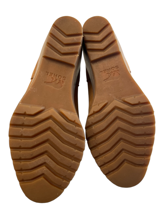 Sorel Shoe Size 6.5 Brown Suede Almond Toe Wedge Ankle Boots Brown / 6.5