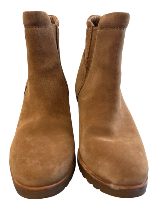 Sorel Shoe Size 6.5 Brown Suede Almond Toe Wedge Ankle Boots Brown / 6.5