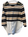 Veronica Beard Size L Brown Cream & Black Cotton Round Neck Long Sleeve Top Brown Cream & Black / L