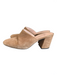 J Crew Shoe Size 6.5 Brown Leather Suede Almond Toe Open Heel Block heel Shoes Brown / 6.5