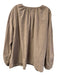 Ann Mashburn Size XL Tan Cotton Round Neck Long Wide Sleeve Courduroy Top Tan / XL