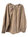 Ann Mashburn Size XL Tan Cotton Round Neck Long Wide Sleeve Courduroy Top Tan / XL