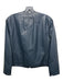 Lafayette 148 Size XS Navy Blue Lambskin Round Neck Front Zip Long Sleeve Jacket Navy Blue / XS