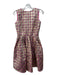 Tuckernuck Size XS Pink & Gold Polyester Jacquard Open Back Pleated Skirt Dress Pink & Gold / XS