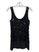 Theory Size 4 Black Silk Beaded Sleeveless Mini Dress Black / 4