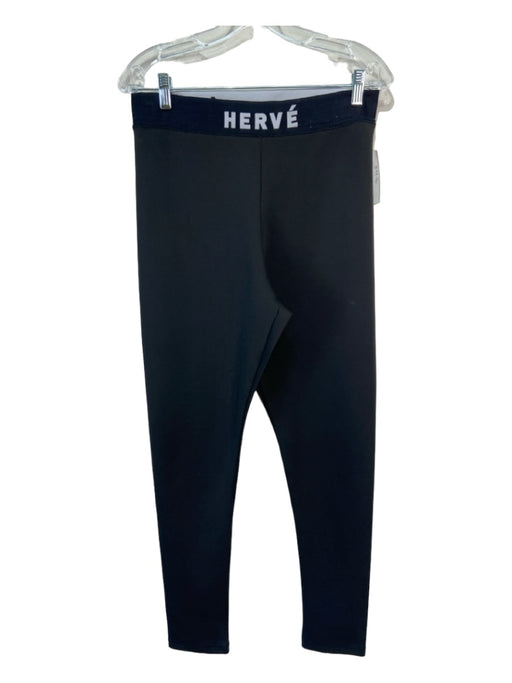 Herve Leger Size S/M Black Polyester Elastic Hem Bra Top Logo Paneled Pant Set Black / S/M