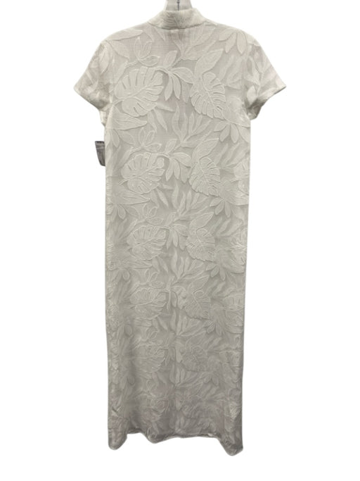 STS Sail to Sable Size XXS White Polyester Cap Sleeve Floral Lace Overlay Dress White / XXS