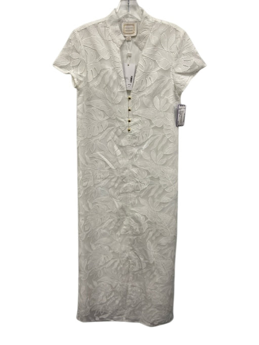 STS Sail to Sable Size XXS White Polyester Cap Sleeve Floral Lace Overlay Dress White / XXS