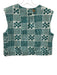 Julia Amory Size S Mint Green & Green Cotton Blend Sleeveless Patchwork Top Mint Green & Green / S