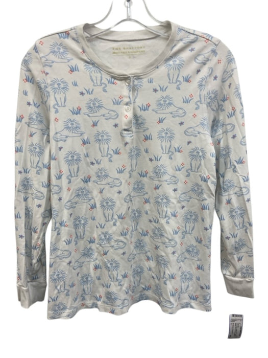The Beaufort Bonnet Co. Size S White, Blue, Orange Pima Cotton Lion Pajama Set White, Blue, Orange / S