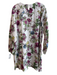 Ann Mashburn Size XL White multi Cotton Blend Floral Keyhole Back Pockets Dress White multi / XL